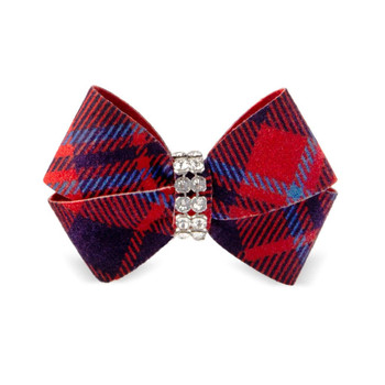 Susan Lanci Designs Scotty Chestnut Plaid Nouveau Bow Hair Bow Barrette