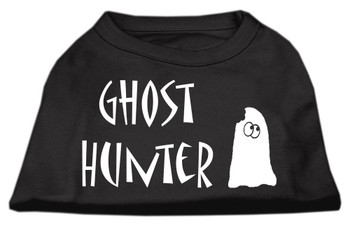 Mirage Pet Ghost Hunter Screen Print Shirt - Black With White Lettering Xs