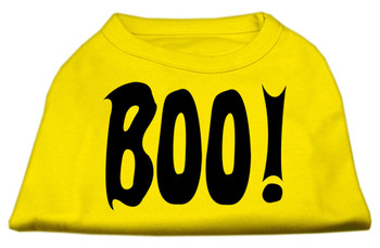 Mirage Pet Boo Screen Print Dog Shirts - Yellow