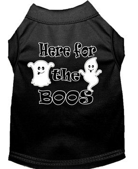 Mirage Pet Here For The Boos Screen Print Dog Shirt - Black