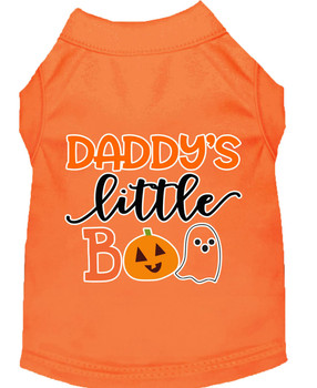 Mirage Pet Daddys Little Boo Screen Print Dog Shirt - Orange