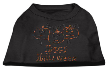 Mirage Pet Happy Halloween Rhinestone Shirts - Black