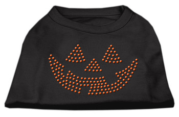 Mirage Pet Jack O Lantern Rhinestone Shirts - Black