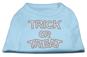 Mirage Pet Trick Or Treat Rhinestone Shirts - Baby Blue