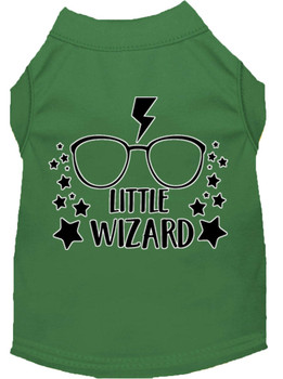 Mirage Pet Little Wizard Screen Print Dog Shirt - Green