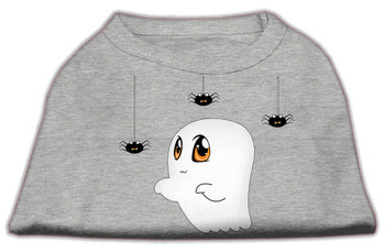 Mirage Pet Sammy The Ghost Screen Print Dog Shirt - Grey