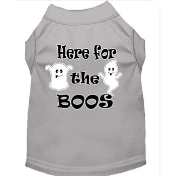 Here For The Boos Screen Print Dog Shirt - More Colors