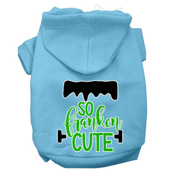 Mirage Pet So Franken Cute Screen Print Dog Hoodie - Baby Blue