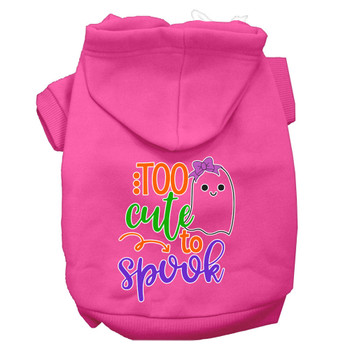 Mirage Pet Too Cute To Spook-girly Ghost Screen Print Dog Hoodie - Bright Pink