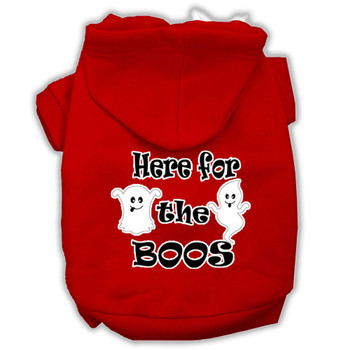 Mirage Pet Here For The Boos Screenprint Dog Hoodie - Red