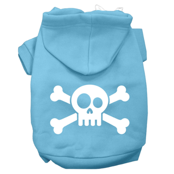 Skull Crossbone Screen Print Pet Hoodies - More Colors