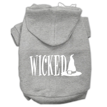 Mirage Pet Wicked Screen Print Pet Hoodies - Grey