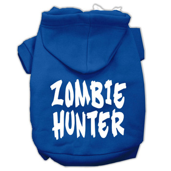 Mirage Pet Zombie Hunter Screen Print Pet Hoodies - Blue