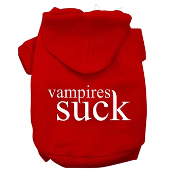 Vampires Suck Screen Print Pet Hoodies - More Colors