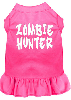 Mirage Pet Zombie Hunter Screen Print Dress - Bright Pink