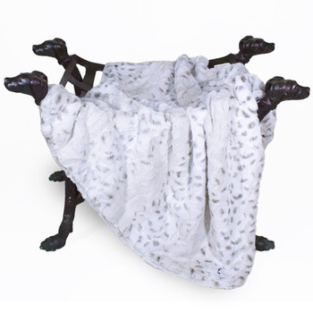 Designer Deluxe Pet Dog Blanket or Throw - Pearl Leopard