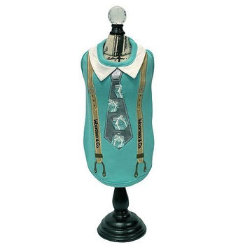 Luna Blue Designer Woofany Blue Box Tie Dog Tank