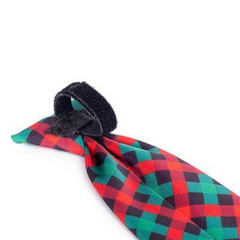 Worthy Dog Holiday Check Pet Dog Neck Tie