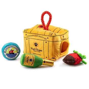 Haute Diggity Dog Woof Clicquot - Pawty Set Activity House Dog Toy