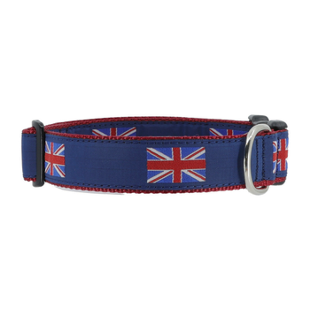 Dog Collar - British Flag - Blue - 1 1/4