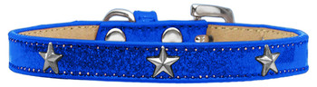 Mirage Pet Silver Star Widget Dog Collar Blue Ice Cream