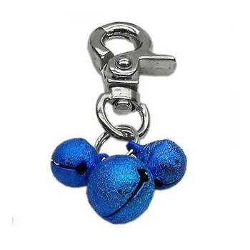 Mirage Triple Bells for Dog or Kitty Cat Collar or Harness - Dk Blue