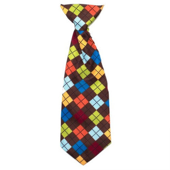 Worthy Dog Autumn Argyle Pet Dog Neck Tie