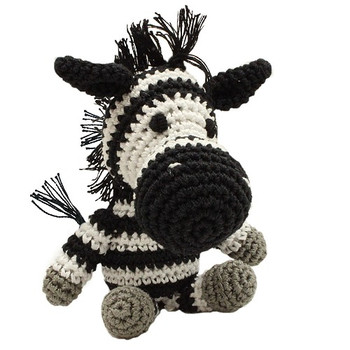 Knit Knacks Zsa Zsa The Zebra Organic Cotton Small Dog Toy