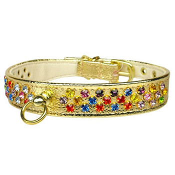 Mirage Pet Confetti Dog Collar - Gold 