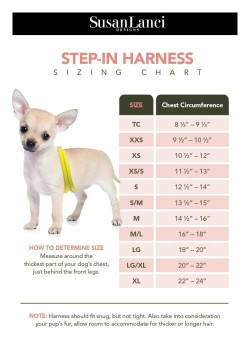 Susan Lanci Platinum Glitzerati Tail Bow Dog Step in Harness 