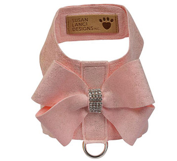 Susan Lanci Designs Pink Glitzerati Tinkie Harness with Pink Glitzerati Nouveau Bow - Choose Color 