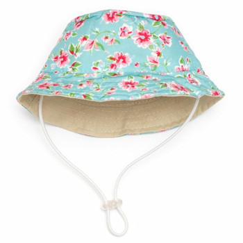 Watercolor Floral Bucket Pet Dog Hat front image