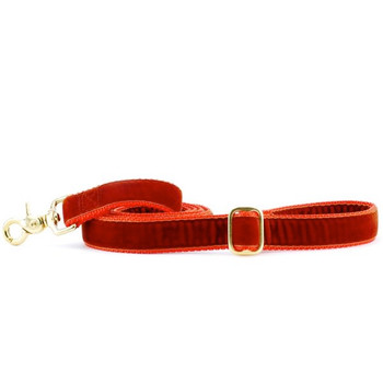 Rust Velvet Dog Lead