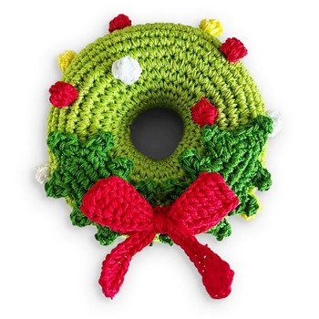 Christmas Wreath PAWer Squeaker Dog Toy