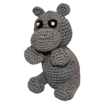 Knit Knacks Hudson The Hippo Organic Cotton Small Dog Toy