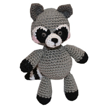 Knit Knacks Rowdy The Trash Panda Raccoon  Organic Cotton Dog Toy