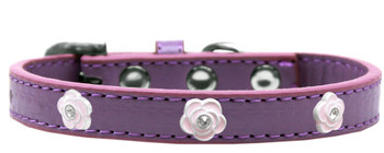 Image of Light Pink Rose Widget Dog Collar - Lavender
