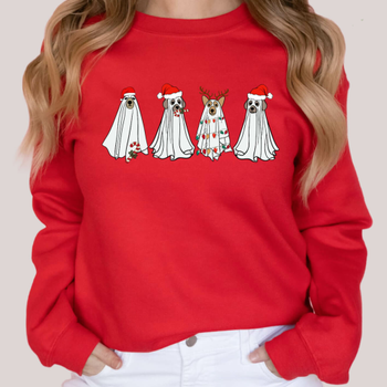 Holiday Dog Ghosts People Sweatshirt - More Colors