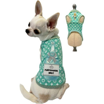 Designer Furry Vuiton Pastel Bubbles Dog Tank