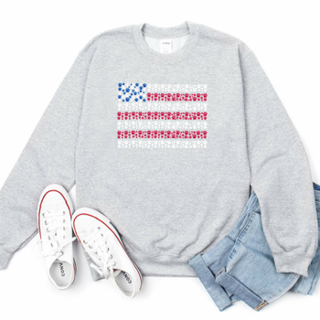 Paws American Flag Human Sweatshirt