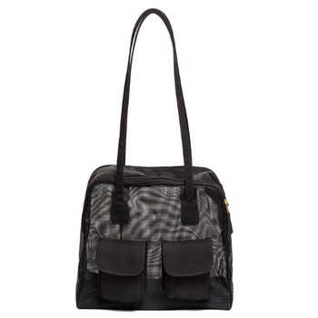 Black Mesh "See Through" Pet Dog Cargo Carrier