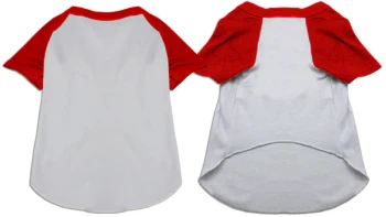 Plain Ragland Dog Shirt - White and Red