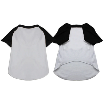 Plain Ragland Dog Shirt - White and Black