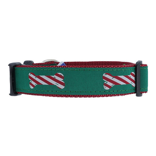 Christmas Dog Collars - 1/2", 3/4", 1 1/4" -Peppermint Stick