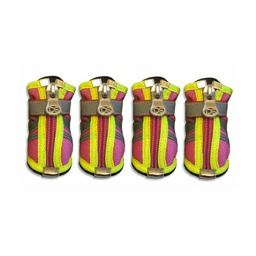 Pearl Pink Reflector Dog Boots