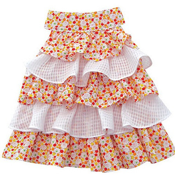 Ruffled Spring Flowers Dog Dress