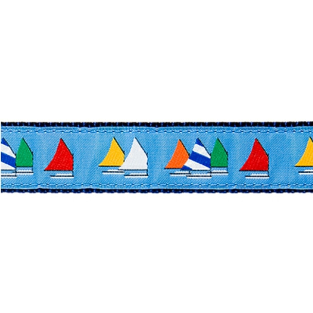 Dog Collar - Light Blue Rainbow Fleet - 1/2, 3/4, 1 1/4