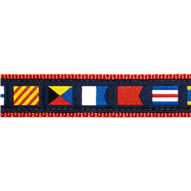 Dog Collar - A-Z Nautical Code Flags - 1/2, 3/4, 1 1/4