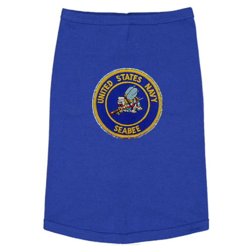 US Navy SeaBee Patch Style Dog Tank