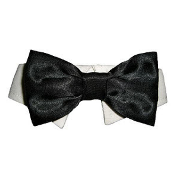 Dog Bow Tie - Black Satin